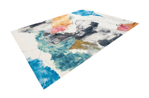Multicolor 9' x 12' Outdoor Modern Rectangle Area Rug Weather Resistant for Patio, Deck, Terrace, Balcony, Porch 100% Polypropylene Modern Outside Carpet for Sale at Rug Engine