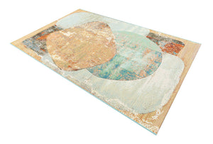 Multicolor 5' 3 x 8' Outdoor Modern Rectangle Area Rug Weather Resistant for Patio, Deck, Terrace, Balcony, Porch 100% Polypropylene Modern Outside Carpet for Sale at Rug Engine