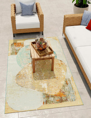 Multicolor 9' x 12' Outdoor Modern Rectangle Area Rug Weather Resistant for Patio, Deck, Terrace, Balcony, Porch 100% Polypropylene Modern Outside Carpet for Sale at Rug Engine