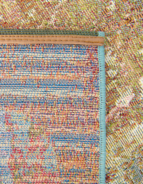 Multicolor 9' x 12' Outdoor Modern Rectangle Area Rug Weather Resistant for Patio, Deck, Terrace, Balcony, Porch 100% Polypropylene Modern Outside Carpet for Sale at Rug Engine