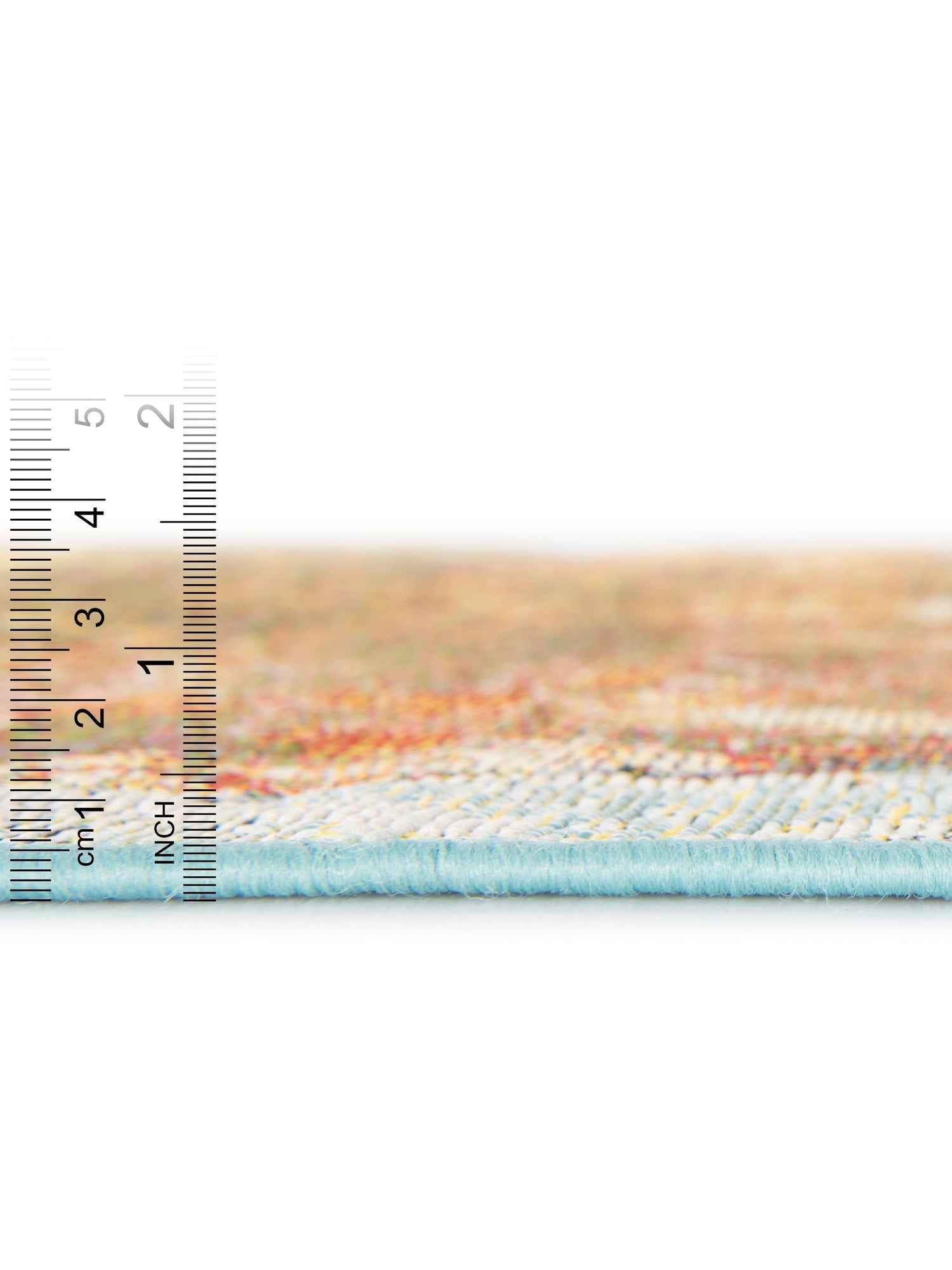 Multicolor 2' x 5' 1 Outdoor Modern Runner Area Rug Weather Resistant for Patio, Deck, Terrace, Balcony, Porch 100% Polypropylene Modern Outside Carpet for Sale at Rug Engine