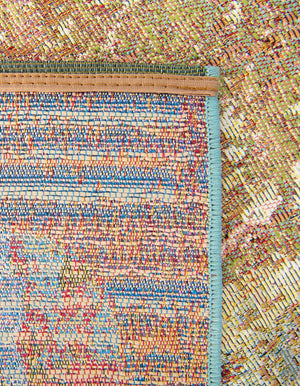 Multicolor 2' x 6' 1 Outdoor Modern Runner Area Rug Weather Resistant for Patio, Deck, Terrace, Balcony, Porch 100% Polypropylene Modern Outside Carpet for Sale at Rug Engine