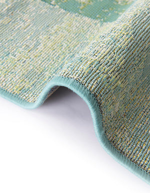 Multicolor 2' 7 x 12' Outdoor Modern Runner Area Rug Weather Resistant for Patio, Deck, Terrace, Balcony, Porch 100% Polypropylene Modern Outside Carpet for Sale at Rug Engine