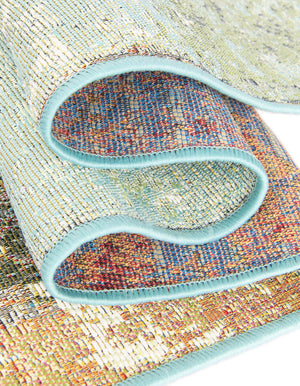 Multicolor 2' x 6' 1 Outdoor Modern Runner Area Rug Weather Resistant for Patio, Deck, Terrace, Balcony, Porch 100% Polypropylene Modern Outside Carpet for Sale at Rug Engine