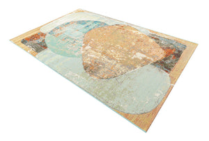 Multicolor 6' 1 x 9' Outdoor Modern Rectangle Area Rug Weather Resistant for Patio, Deck, Terrace, Balcony, Porch 100% Polypropylene Modern Outside Carpet for Sale at Rug Engine
