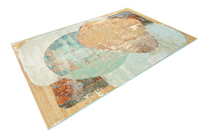 Multicolor 6' 1 x 9' Outdoor Modern Rectangle Area Rug Weather Resistant for Patio, Deck, Terrace, Balcony, Porch 100% Polypropylene Modern Outside Carpet for Sale at Rug Engine