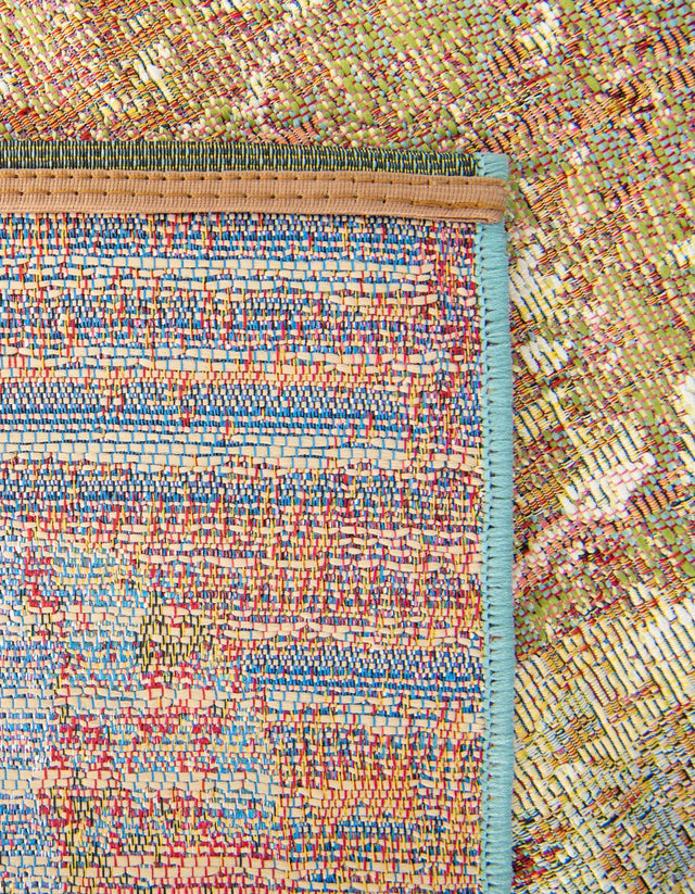 Multicolor 10' x 10' Outdoor Modern Square Area Rug Weather Resistant for Patio, Deck, Terrace, Balcony, Porch 100% Polypropylene Modern Outside Carpet for Sale at Rug Engine