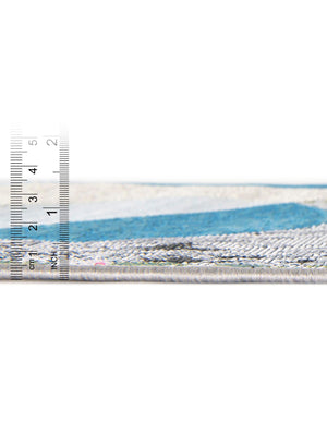 Multicolor 2' 7 x 12' Outdoor Modern Runner Area Rug Weather Resistant for Patio, Deck, Terrace, Balcony, Porch 100% Polypropylene Modern Outside Carpet for Sale at Rug Engine