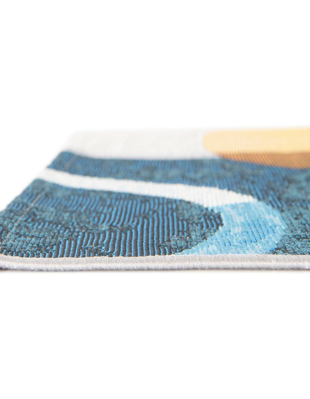 Multicolor 2' x 5' 1 Outdoor Modern Runner Area Rug Weather Resistant for Patio, Deck, Terrace, Balcony, Porch 100% Polypropylene Modern Outside Carpet for Sale at Rug Engine
