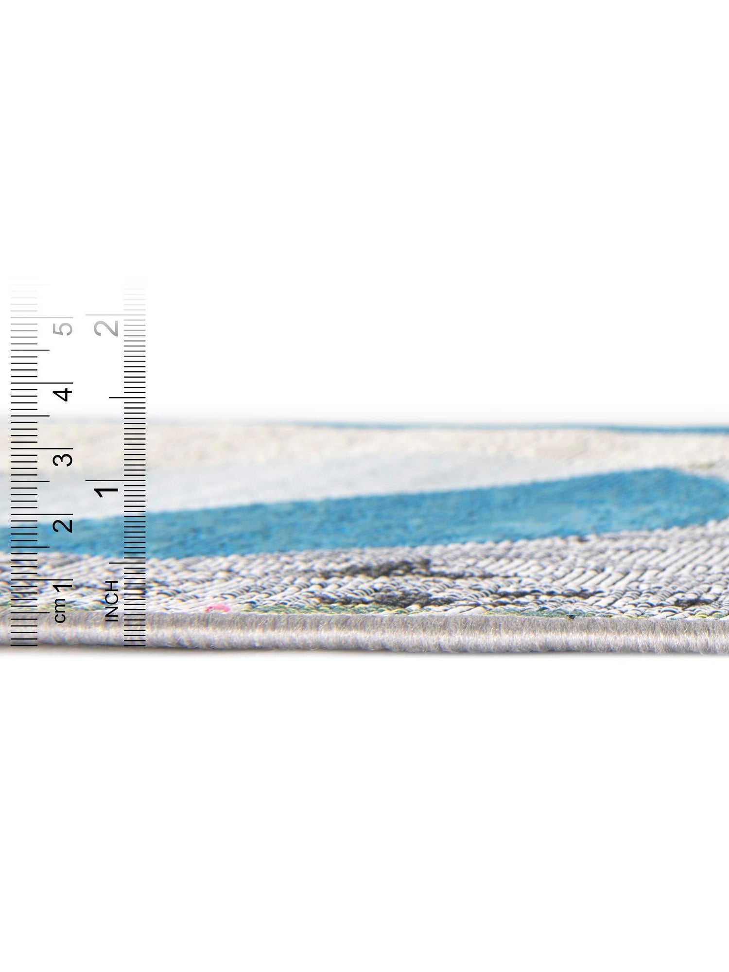 Multicolor 5' 3 x 5' 3 Outdoor Modern Round Area Rug Weather Resistant for Patio, Deck, Terrace, Balcony, Porch 100% Polypropylene Modern Outside Carpet for Sale at Rug Engine
