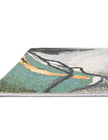 Multicolor 5' 3 x 8' Outdoor Modern Rectangle Area Rug Weather Resistant for Patio, Deck, Terrace, Balcony, Porch 100% Polypropylene Modern Outside Carpet for Sale at Rug Engine