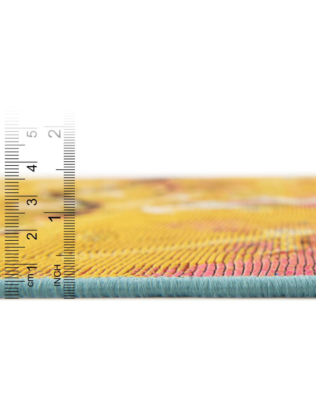Multicolor 6' 1 x 9' Outdoor Botanical Rectangle Area Rug Weather Resistant for Patio, Deck, Terrace, Balcony, Porch Polypropylene Garden Floral Tropical Carpet for Sale at Rug Engine