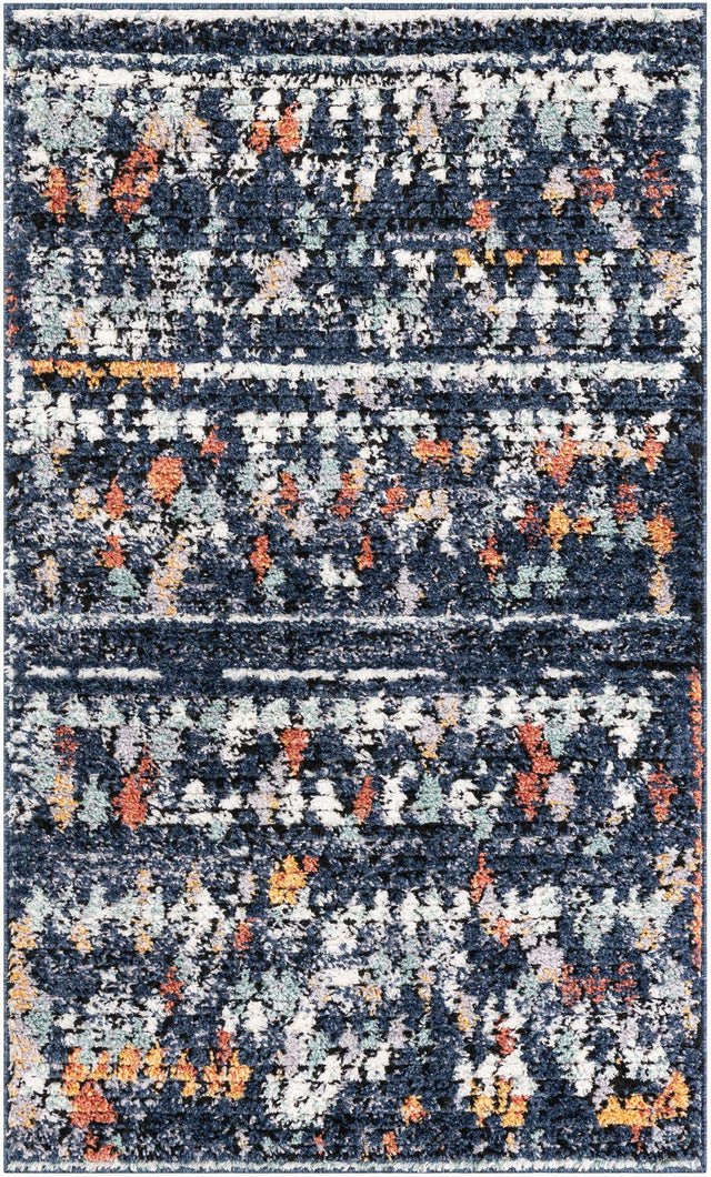 Navy Blue 3' 3 x 5' 3 Morocco Rectangle Rug