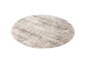 Chocolate Brown 7' 1 x 7' 1 Hermitage Round Area Rug 55% Polypropylene & 45% Polyester Easy Clean Stain-Resistant Carpet for Living, Office, Dorm Rooms for Sale at Rug Engine