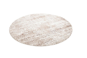 Chocolate Brown 7' 1 x 7' 1 Hermitage Round Area Rug 55% Polypropylene & 45% Polyester Easy Clean Stain-Resistant Carpet for Living, Office, Dorm Rooms for Sale at Rug Engine