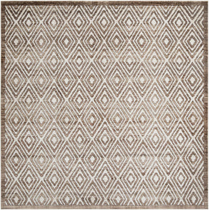 Chocolate Brown 10' x 10' Hermitage Square Area Rug 55% Polypropylene & 45% Polyester Easy Clean Stain-Resistant Carpet for Living, Office, Dorm Rooms for Sale at Rug Engine