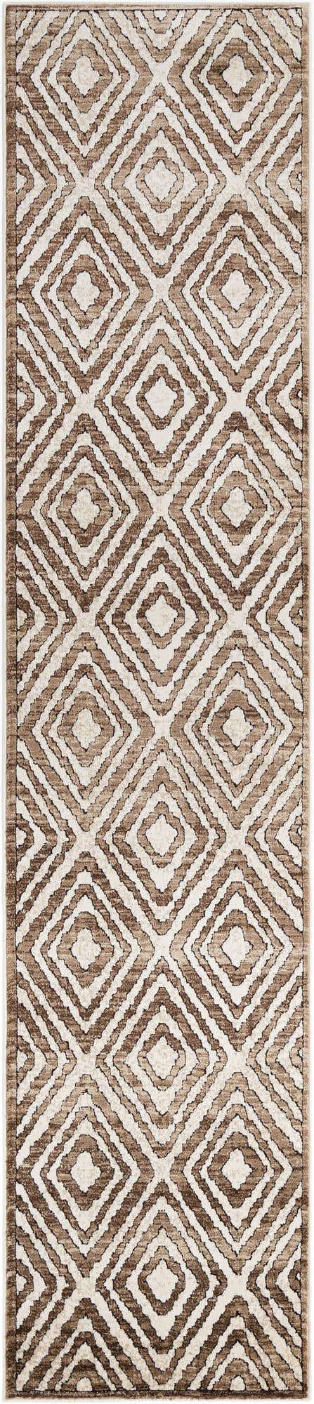 Chocolate Brown 2' 7 x 12' Hermitage Runner Area Rug 55% Polypropylene & 45% Polyester Easy Clean Stain-Resistant Carpet for Living, Office, Dorm Rooms for Sale at Rug Engine
