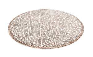 Chocolate Brown 7' 1 x 7' 1 Hermitage Round Area Rug 55% Polypropylene & 45% Polyester Easy Clean Stain-Resistant Carpet for Living, Office, Dorm Rooms for Sale at Rug Engine