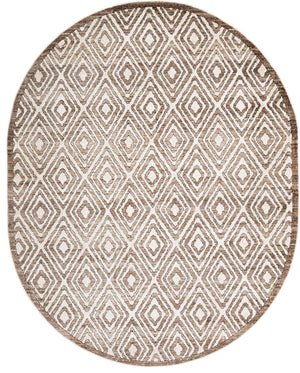 Chocolate Brown 7' 10 x 10' Hermitage Oval Area Rug 55% Polypropylene & 45% Polyester Easy Clean Stain-Resistant Carpet for Living, Office, Dorm Rooms for Sale at Rug Engine