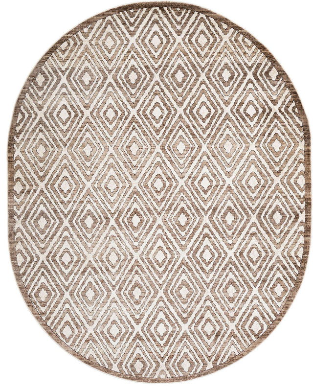 Chocolate Brown 7' 10 x 10' Hermitage Oval Area Rug 55% Polypropylene & 45% Polyester Easy Clean Stain-Resistant Carpet for Living, Office, Dorm Rooms for Sale at Rug Engine