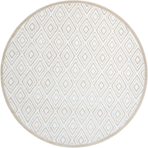 Snow White 10' x 10' Hermitage Round Area Rug 55% Polypropylene & 45% Polyester Easy Clean Stain-Resistant Carpet for Living, Office, Dorm Rooms for Sale at Rug Engine