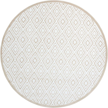Snow White 10' x 10' Hermitage Round Area Rug 55% Polypropylene & 45% Polyester Easy Clean Stain-Resistant Carpet for Living, Office, Dorm Rooms for Sale at Rug Engine