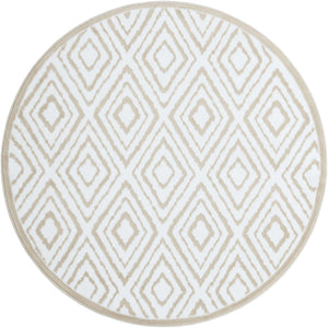 Snow White 5' 3 x 5' 3 Hermitage Round Area Rug 55% Polypropylene & 45% Polyester Easy Clean Stain-Resistant Carpet for Living, Office, Dorm Rooms for Sale at Rug Engine