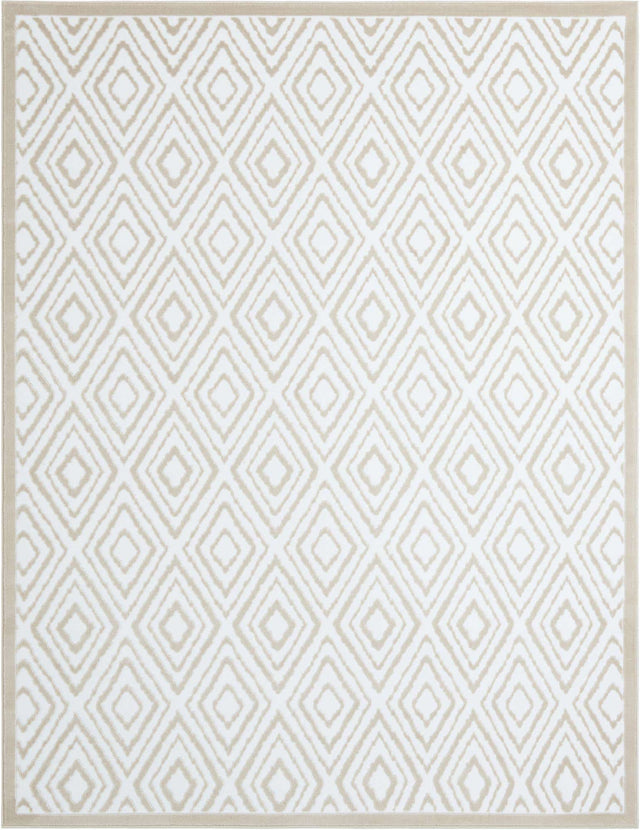 Snow White 7' 10 x 10' Hermitage Rectangle Area Rug 55% Polypropylene & 45% Polyester Easy Clean Stain-Resistant Carpet for Living, Office, Dorm Rooms for Sale at Rug Engine