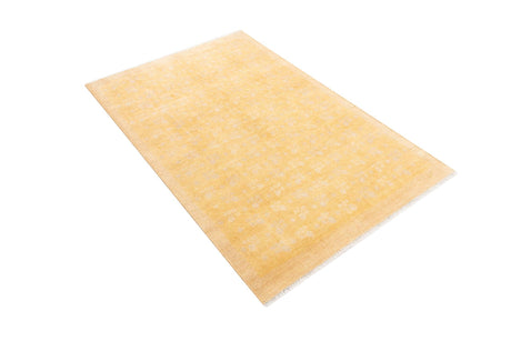 Yellow 3' 11 x 5' 11 Boutique Rectangle Area Rug Chenille Polyester Cotton Traditional Oriental Inspired Classical Carpet for Living Rooms Dining Office Space Interior Design for Sale at Rug Engine