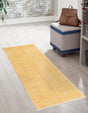 Yellow 2' x 8' Boutique Runner Area Rug Chenille Polyester Cotton Traditional Oriental Inspired Classical Carpet for Living Rooms Dining Office Space Interior Design for Sale at Rug Engine