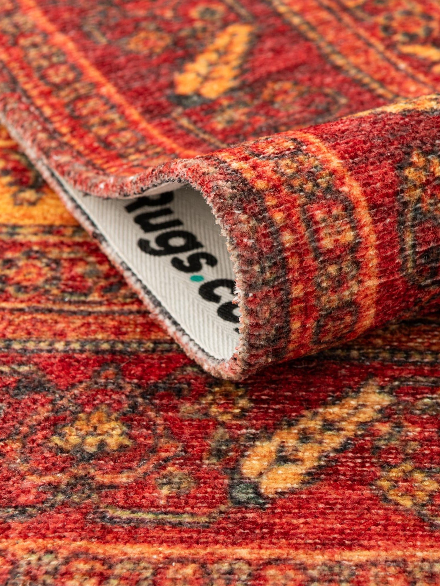 Rust Red 9' x 11' 10 Boutique Rectangle Area Rug Chenille Polyester Cotton Traditional Oriental Inspired Classical Carpet for Living Rooms Dining Office Space Interior Design for Sale at Rug Engine