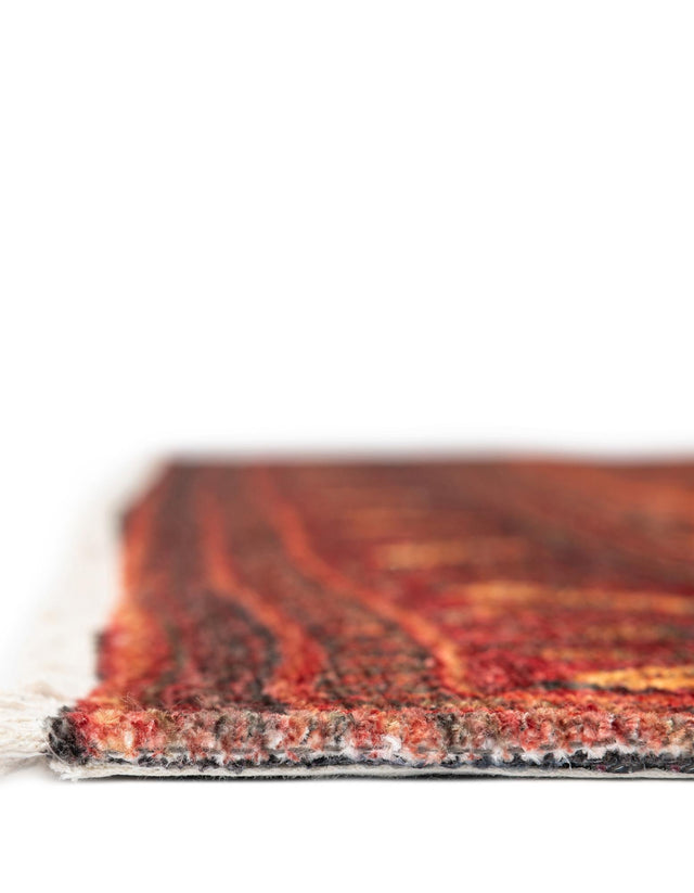 Rust Red 5' 1 x 7' 10 Boutique Rectangle Area Rug Chenille Polyester Cotton Traditional Oriental Inspired Classical Carpet for Living Rooms Dining Office Space Interior Design for Sale at Rug Engine