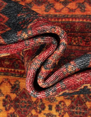 Rust Red 5' 1 x 7' 10 Boutique Rectangle Area Rug Chenille Polyester Cotton Traditional Oriental Inspired Classical Carpet for Living Rooms Dining Office Space Interior Design for Sale at Rug Engine
