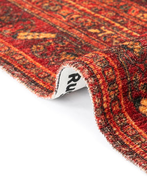 Rust Red 5' 1 x 7' 10 Boutique Rectangle Area Rug Chenille Polyester Cotton Traditional Oriental Inspired Classical Carpet for Living Rooms Dining Office Space Interior Design for Sale at Rug Engine