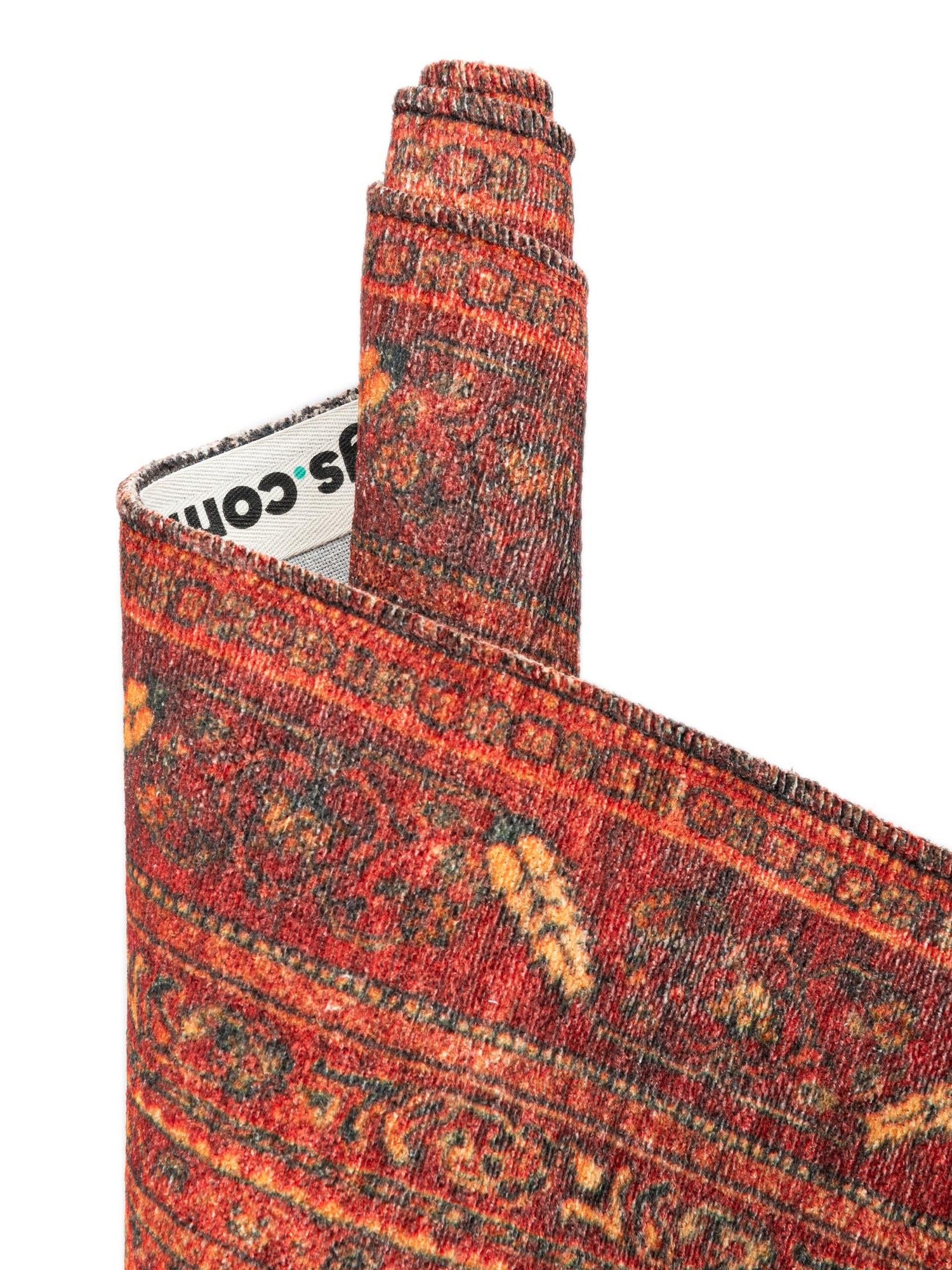 Rust Red 3' 11 x 5' 11 Boutique Rectangle Area Rug Chenille Polyester Cotton Traditional Oriental Inspired Classical Carpet for Living Rooms Dining Office Space Interior Design for Sale at Rug Engine