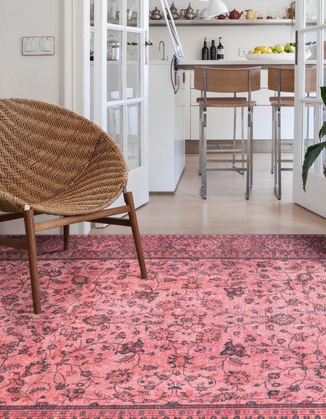 Antique Red 7' 10 x 10' Boutique Rectangle Area Rug Chenille Polyester Cotton Traditional Oriental Inspired Classical Carpet for Living Rooms Dining Office Space Interior Design for Sale at Rug Engine