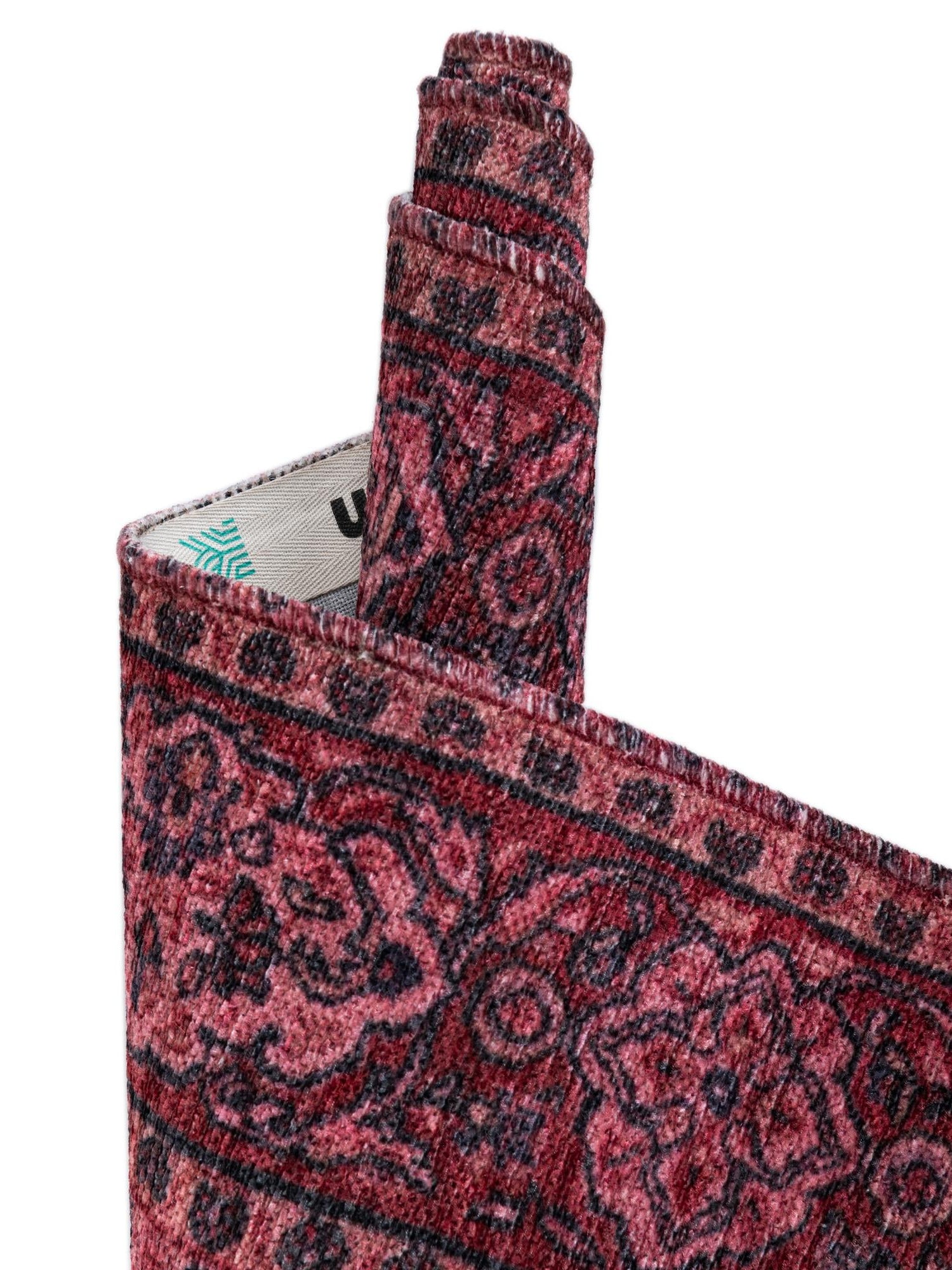 Antique Red 3' 11 x 5' 11 Boutique Rectangle Area Rug Chenille Polyester Cotton Traditional Oriental Inspired Classical Carpet for Living Rooms Dining Office Space Interior Design for Sale at Rug Engine