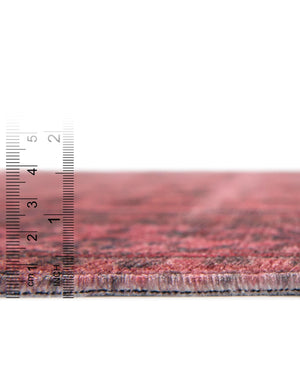 Antique Red 5' 1 x 5' 1 Boutique Square Area Rug Chenille Polyester Cotton Traditional Oriental Inspired Classical Carpet for Living Rooms Dining Office Space Interior Design for Sale at Rug Engine