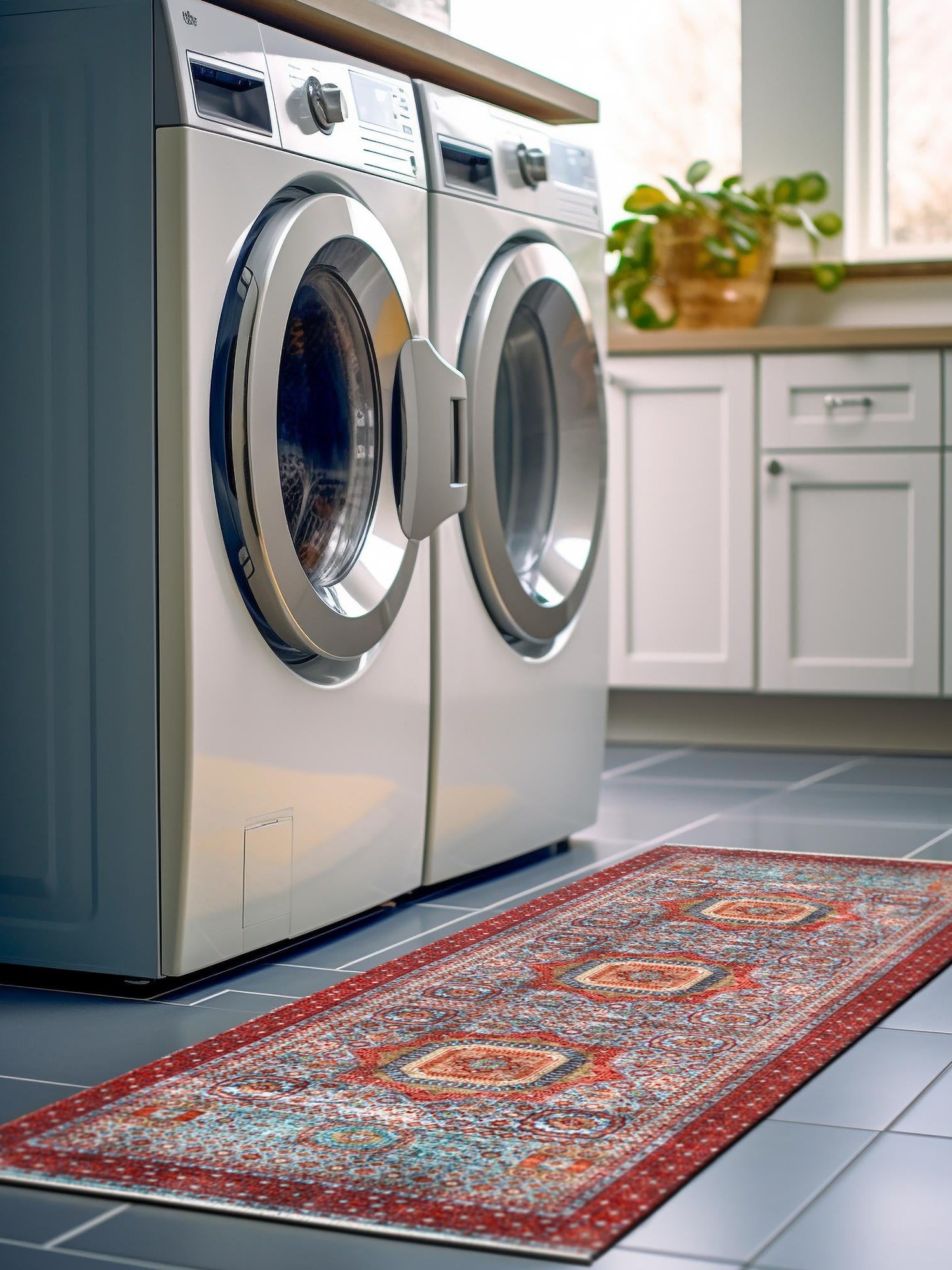 Multicolor 3' 3 x 11' 10 Boutique Runner Area Rug Chenille Polyester Cotton Traditional Oriental Inspired Classical Carpet for Living Rooms Dining Office Space Interior Design for Sale at Rug Engine