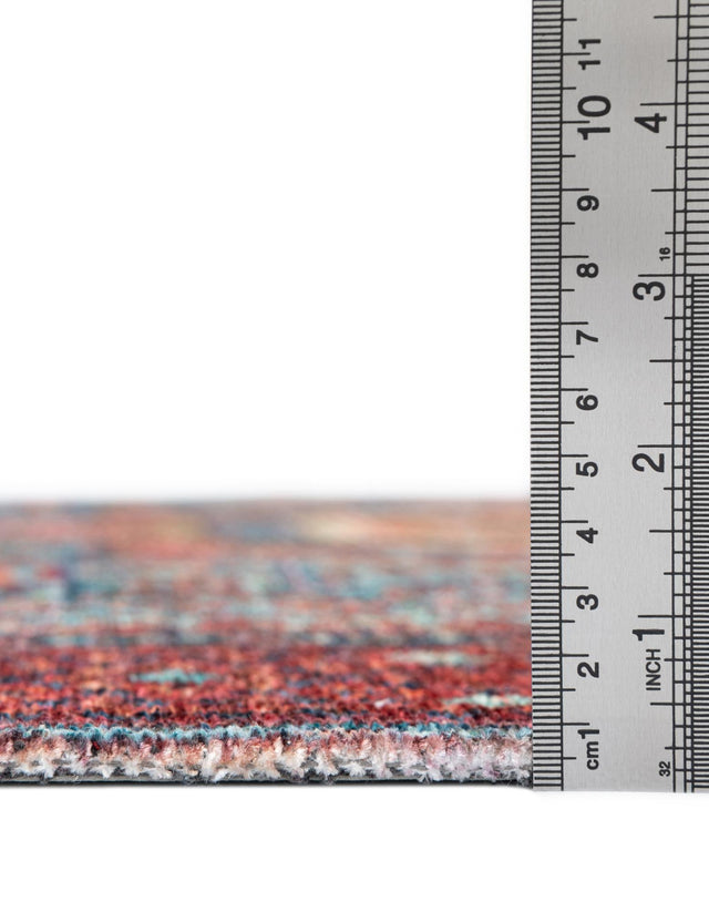 Multicolor 5' 1 x 5' 1 Boutique Square Area Rug Chenille Polyester Cotton Traditional Oriental Inspired Classical Carpet for Living Rooms Dining Office Space Interior Design for Sale at Rug Engine