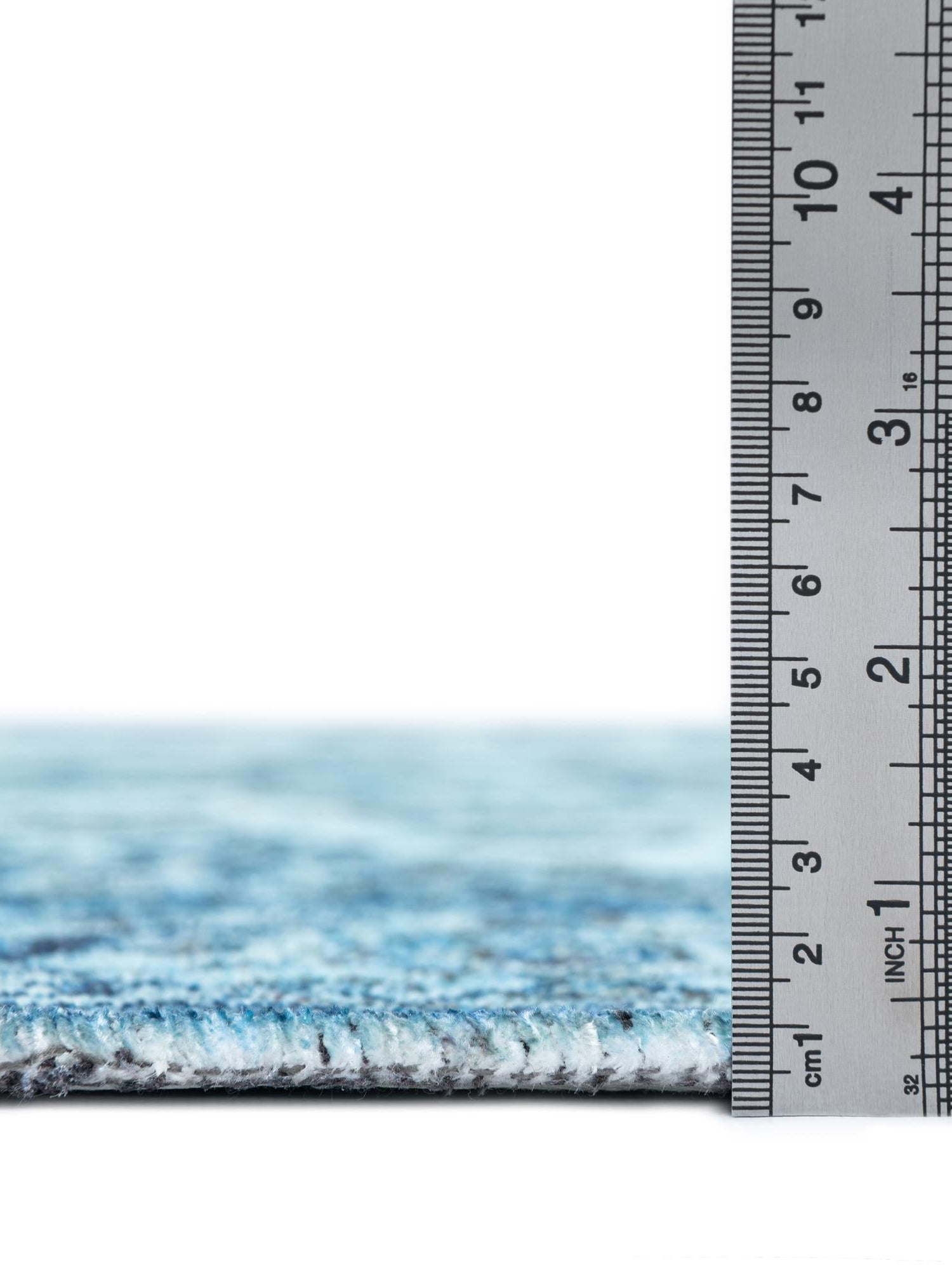 Blue 5' 1 x 5' 1 Boutique Square Area Rug Chenille Polyester Cotton Traditional Oriental Inspired Classical Carpet for Living Rooms Dining Office Space Interior Design for Sale at Rug Engine