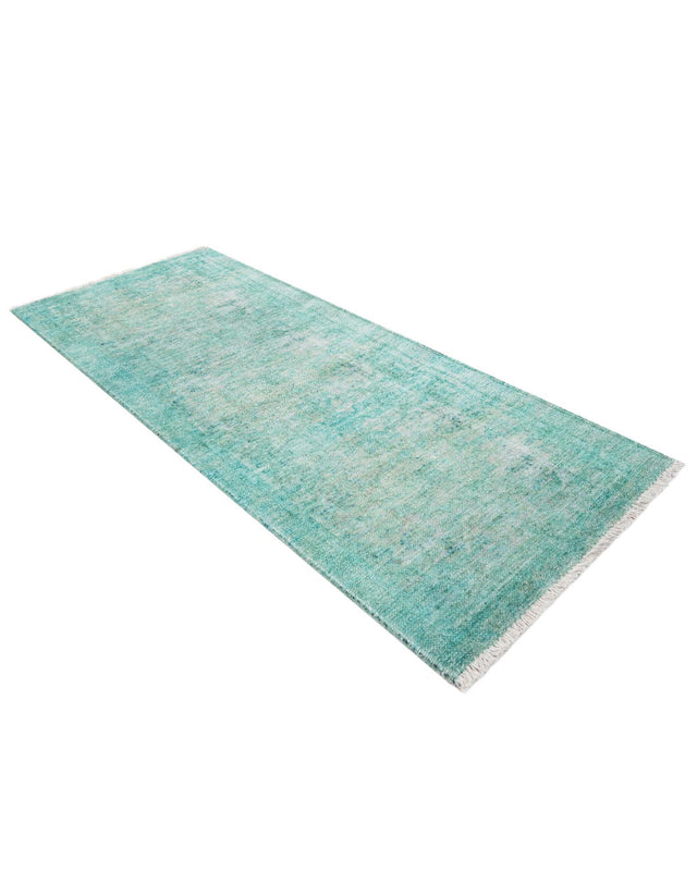 Turquoise 2' x 5' 1 Boutique Runner Area Rug Chenille Polyester Cotton Traditional Oriental Inspired Classical Carpet for Living Rooms Dining Office Space Interior Design for Sale at Rug Engine