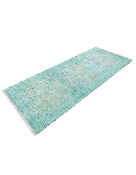 Turquoise 2' x 5' 1 Boutique Runner Area Rug Chenille Polyester Cotton Traditional Oriental Inspired Classical Carpet for Living Rooms Dining Office Space Interior Design for Sale at Rug Engine