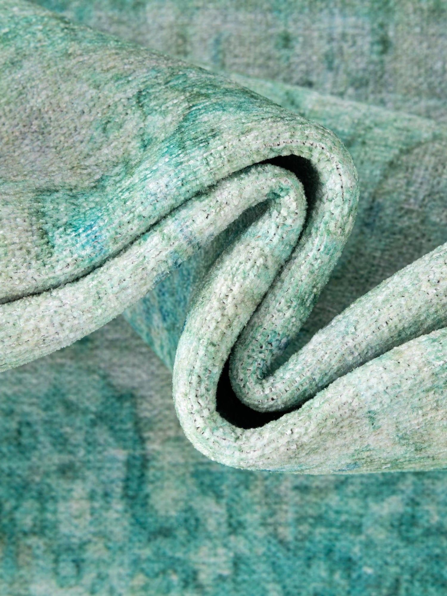 Turquoise 2' x 8' Boutique Runner Area Rug Chenille Polyester Cotton Traditional Oriental Inspired Classical Carpet for Living Rooms Dining Office Space Interior Design for Sale at Rug Engine
