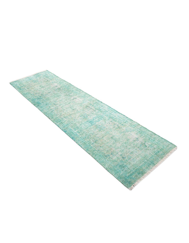 Turquoise 2' x 8' Boutique Runner Area Rug Chenille Polyester Cotton Traditional Oriental Inspired Classical Carpet for Living Rooms Dining Office Space Interior Design for Sale at Rug Engine