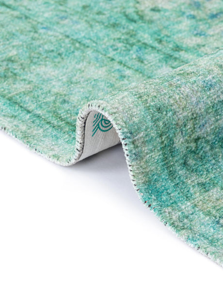Turquoise 7' 9 x 7' 9 Boutique Square Area Rug Chenille Polyester Cotton Traditional Oriental Inspired Classical Carpet for Living Rooms Dining Office Space Interior Design for Sale at Rug Engine