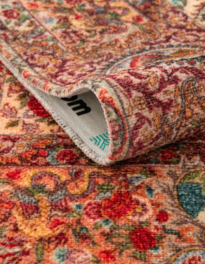 Rust Red 6' 1 x 9' Boutique Rectangle Area Rug Chenille Polyester Cotton Traditional Oriental Inspired Classical Carpet for Living Rooms Dining Office Space Interior Design for Sale at Rug Engine