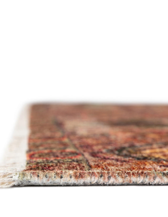 Rust Red 6' 1 x 9' Boutique Rectangle Area Rug Chenille Polyester Cotton Traditional Oriental Inspired Classical Carpet for Living Rooms Dining Office Space Interior Design for Sale at Rug Engine