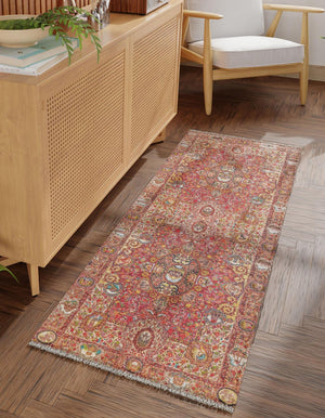 Rust Red 3' 3 x 11' 10 Boutique Runner Area Rug Chenille Polyester Cotton Traditional Oriental Inspired Classical Carpet for Living Rooms Dining Office Space Interior Design for Sale at Rug Engine