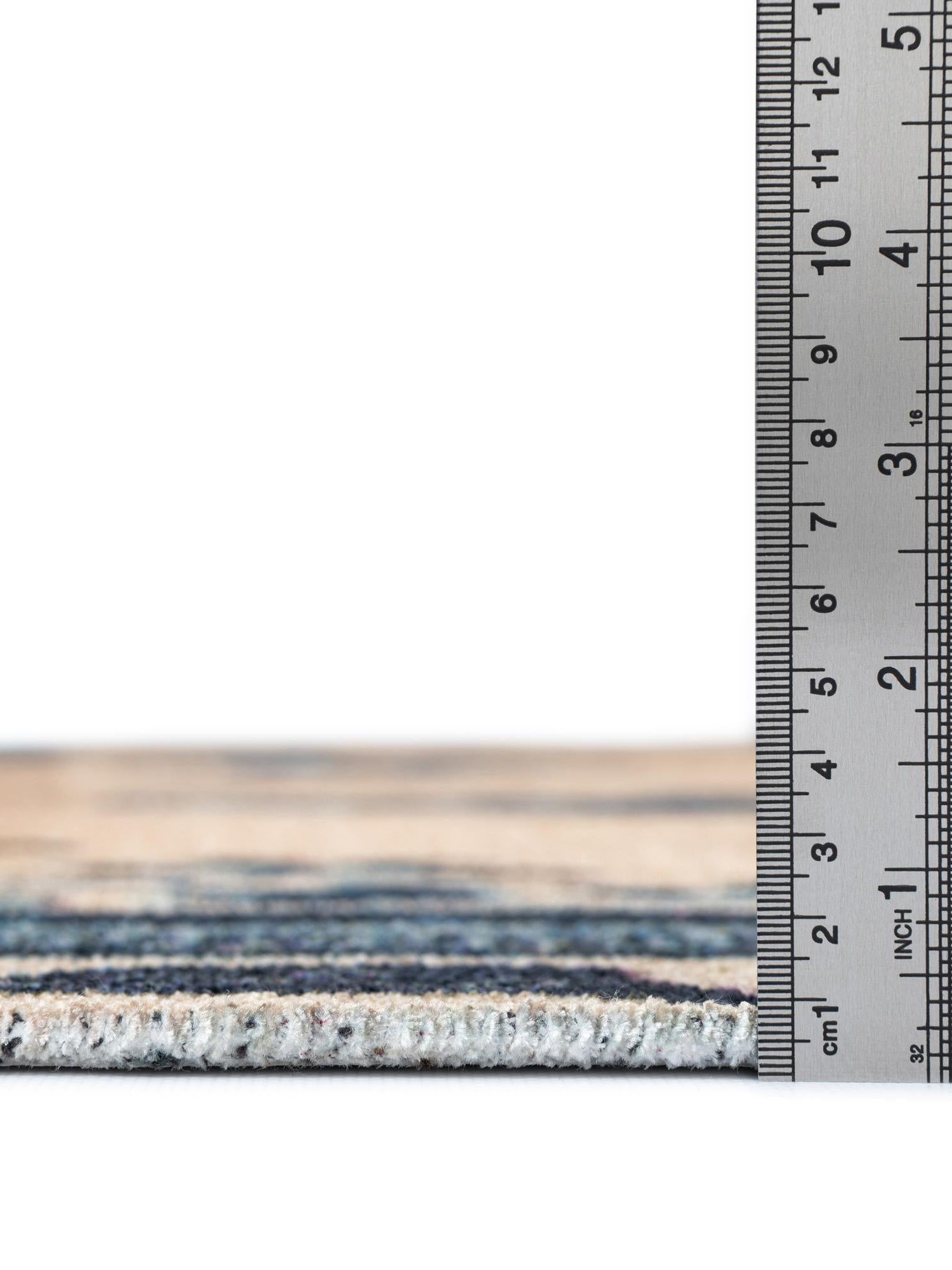 Ivory and Blue 7' 10 x 10' Boutique Rectangle Area Rug Chenille Polyester Cotton Traditional Oriental Inspired Classical Carpet for Living Rooms Dining Office Space Interior Design for Sale at Rug Engine